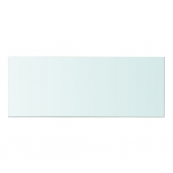 Półki, 2 szt., szklany, przezroczysty panel, 40 x 15 cm