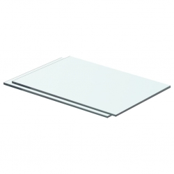 Półki, 2 szt., panel z przezroczystego szkła, 40 x 20 cm