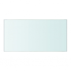 Półki, 2 szt., panel z przezroczystego szkła, 40 x 20 cm