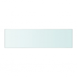 Półki, 2 szt., panel z bezbarwnego szkła, 50 x 12 cm