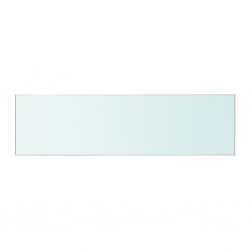 Półki, 2 szt., panel z bezbarwnego szkła, 50 x 12 cm