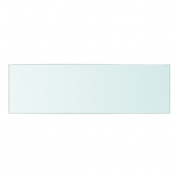 Półki, 2 szt., panel z bezbarwnego szkła, 50 x 15 cm
