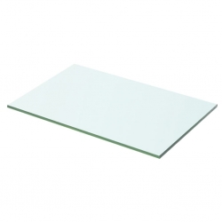 Półki, 2 szt., panel z przezroczystego szkła, 50 x 25 cm