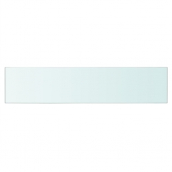 Półki, 2 szt., panel z bezbarwnego szkła, 60 x 12 cm