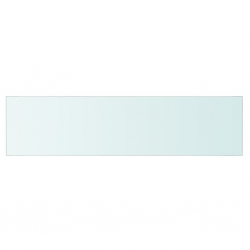 Półki, 2 szt., panel z bezbarwnego szkła, 80 x 20 cm