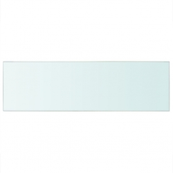 Półki, 2 szt., panel z przezroczystego szkła, 80 x 25 cm