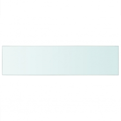 Półki, 2 szt., szklany, przezroczysty panel, 100 x 25 cm