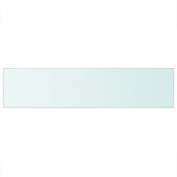 Półki, 2 szt., szklany, przezroczysty panel, 110 x 25 cm