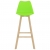 Stołki barowe, 4 szt., zielone, PP i lite drewno bukowe