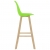Stołki barowe, 4 szt., zielone, PP i lite drewno bukowe
