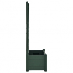 Skrzynia na rośliny z trejażem, 100x43x142 cm, PP, zielona