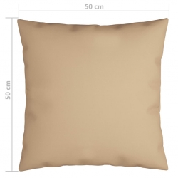 Poduszki ozdobne, 4 szt., beżowe, 50x50 cm, tkanina