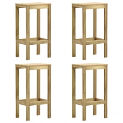 Stołki barowe, 4 szt., impregnowane drewno sosnowe