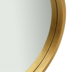 Lustro ścienne na pasku, 60 cm, złote