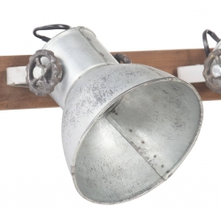 Industrialna lampa ścienna, srebrna, 65x25 cm, E27