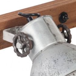 Industrialna lampa ścienna, srebrna, 65x25 cm, E27