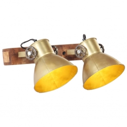 Industrialna lampa ścienna, mosiądz, 45x25 cm, E27