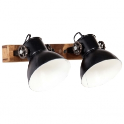 Industrialna lampa ścienna, czarna, 45x25 cm, E27