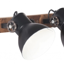 Industrialna lampa ścienna, czarna, 45x25 cm, E27