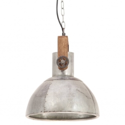 Industrialna lampa wisząca, 25 W, srebrna, okrągła, 30 cm, E27