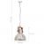 Industrialna lampa wisząca, 25 W, srebrna, okrągła, 30 cm, E27