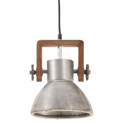 Industrialna lampa wisząca, 25 W, srebrna, okrągła, 19 cm, E27