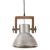 Industrialna lampa wisząca, 25 W, srebrna, okrągła, 19 cm, E27