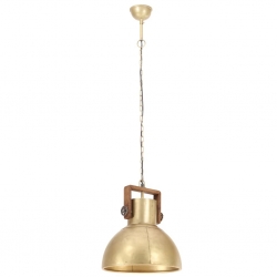 Industrialna lampa wisząca, 25 W, mosiężna, okrągła, 40 cm, E27