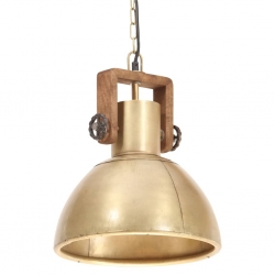 Industrialna lampa wisząca, 25 W, mosiężna, okrągła, 30 cm, E27