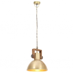 Industrialna lampa wisząca, 25 W, mosiężna, okrągła, 30 cm, E27