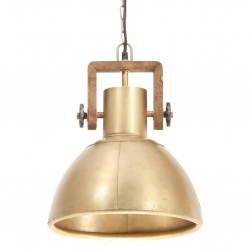 Industrialna lampa wisząca, 25 W, mosiężna, okrągła, 30 cm, E27