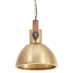 Industrialna lampa wisząca, 25 W, mosiężna, okrągła, 30 cm, E27