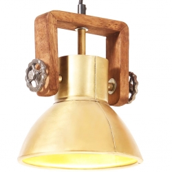Industrialna lampa wisząca, 25 W, mosiężna, okrągła, 19 cm, E27