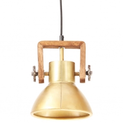 Industrialna lampa wisząca, 25 W, mosiężna, okrągła, 19 cm, E27