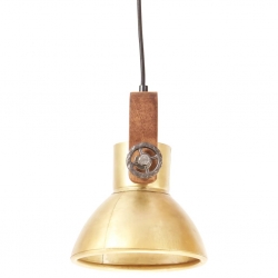 Industrialna lampa wisząca, 25 W, mosiężna, okrągła, 19 cm, E27