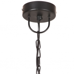 Industrialna lampa wisząca, 25 W, czarna, okrągła, 30 cm, E27