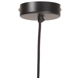 Industrialna lampa wisząca, 25 W, czarna, okrągła, 19 cm, E27