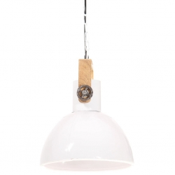 Industrialna lampa wisząca, 25 W, biała, okrągła, 30 cm, E27