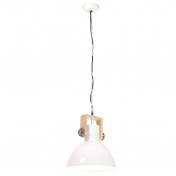 Industrialna lampa wisząca, 25 W, biała, okrągła, 30 cm, E27