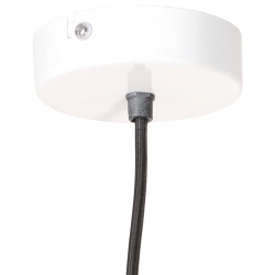 Industrialna lampa wisząca, 25 W, biała, okrągła, 19 cm, E27