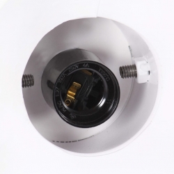 Industrialna lampa wisząca, 25 W, biała, okrągła, 19 cm, E27