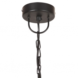 Industrialna lampa wisząca, 25 W, czarna, okrągła, 41 cm, E27