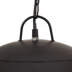 Industrialna lampa wisząca, 25 W, czarna, okrągła, 41 cm, E27