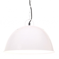 Industrialna lampa wisząca, 25 W, biała, okrągła, 41 cm, E27