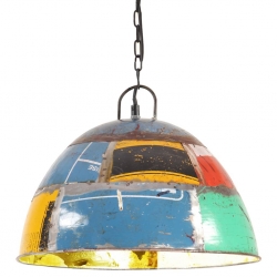 Industrialna lampa wisząca, 25 W, kolorowa, okrągła, 41 cm, E27