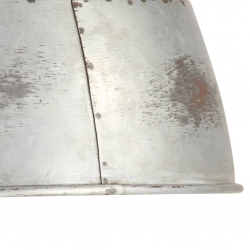 Industrialna lampa wisząca, 25 W, srebrna, okrągła, 31 cm, E27