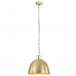 Industrialna lampa wisząca, 25 W, mosiężna, okrągła, 31 cm, E27