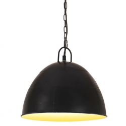 Industrialna lampa wisząca, 25 W, czarna, okrągła, 31 cm, E27