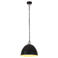 Industrialna lampa wisząca, 25 W, czarna, okrągła, 31 cm, E27