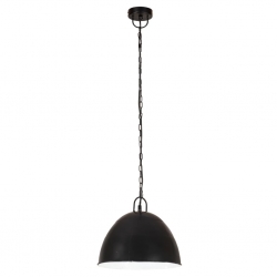 Industrialna lampa wisząca, 25 W, czarna, okrągła, 31 cm, E27